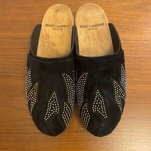 Saint Laurent Suede Clogs